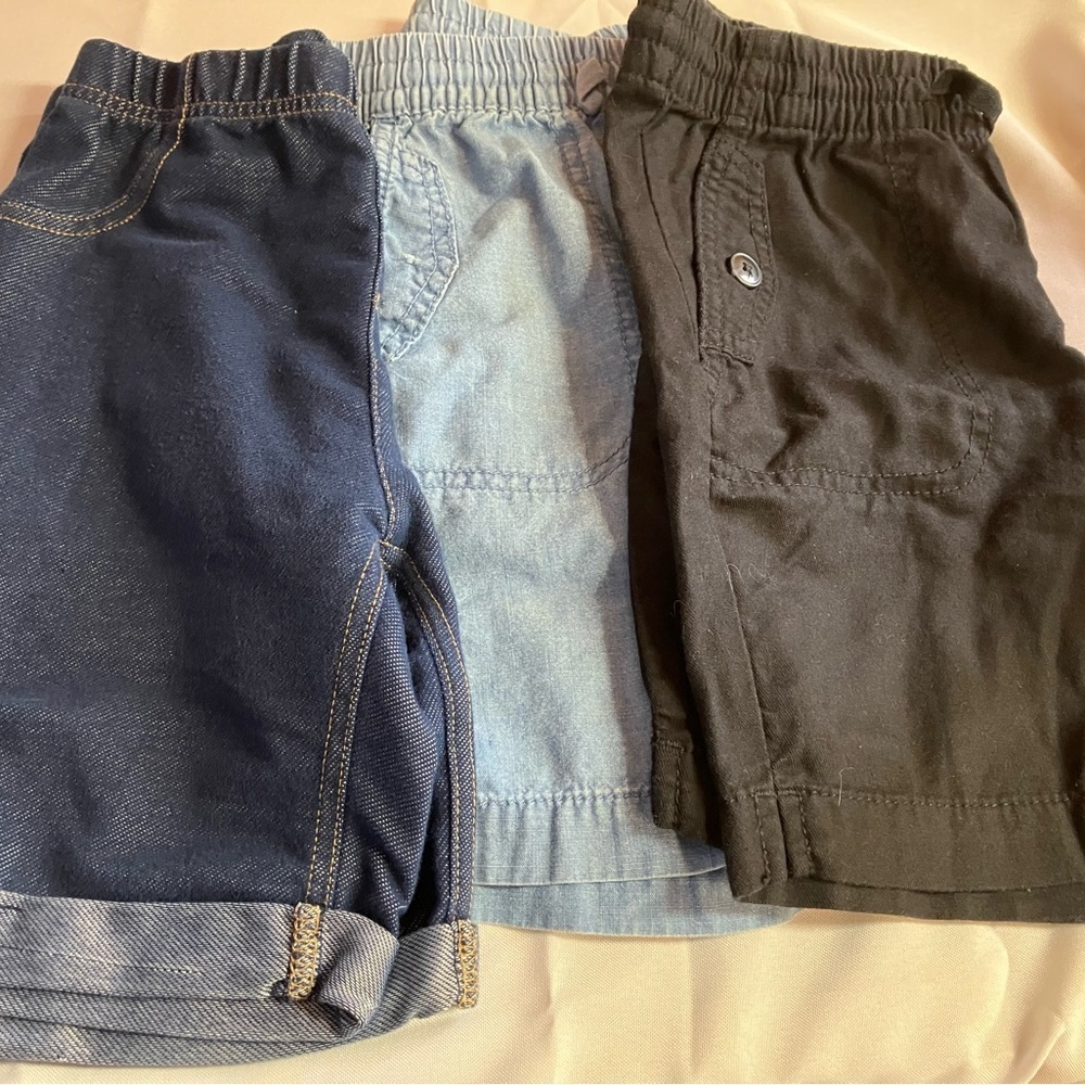 Kids Denim and Cotton Shorts Set